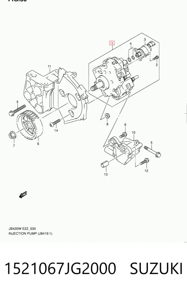 Pompa wtryskowa wysokiego ciśnienia 1521067JG2000 Suzuki