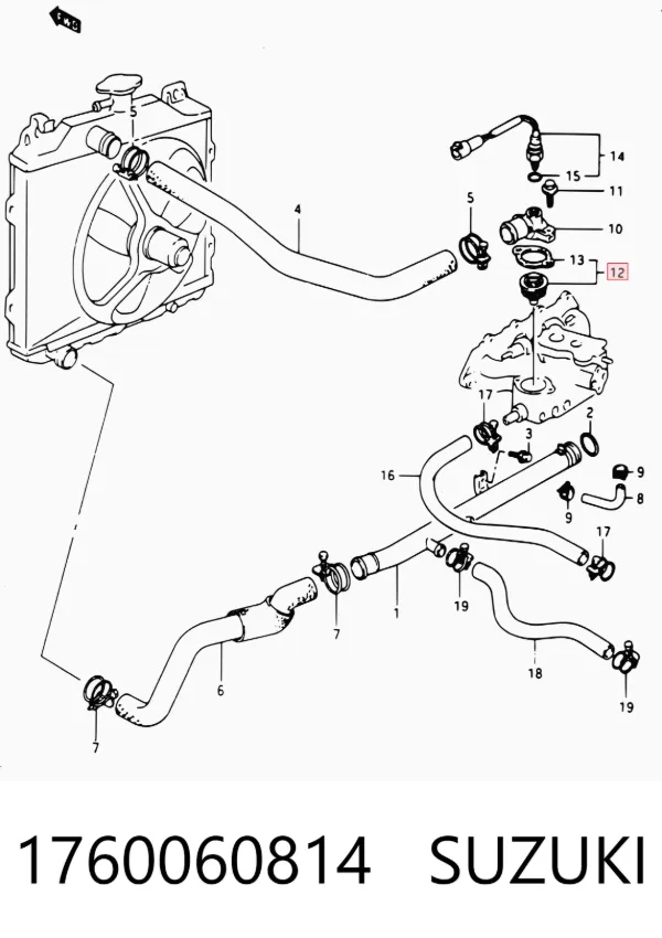 Termostat 1760060814 Suzuki