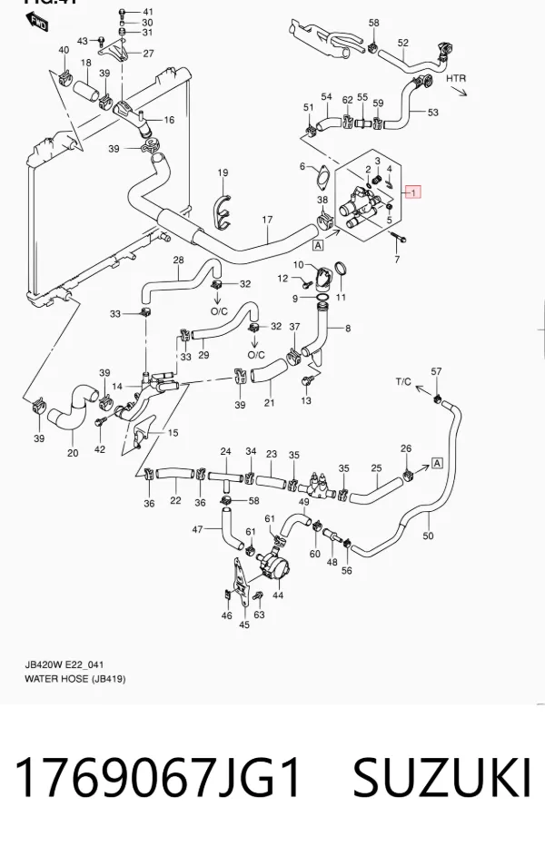 Termostat 1769067JG1 Suzuki