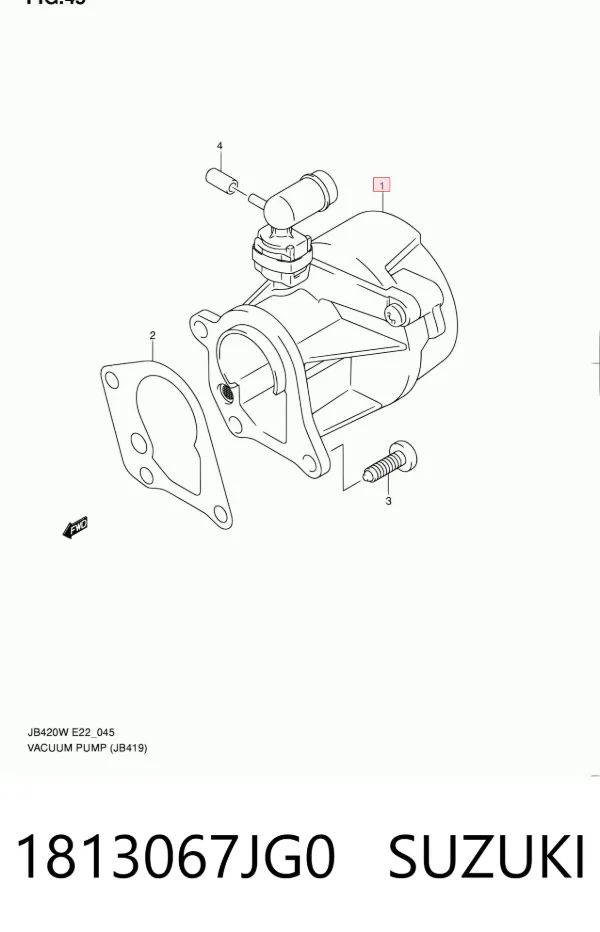 Pompa podciśnienia 1813067JG0 Bosch