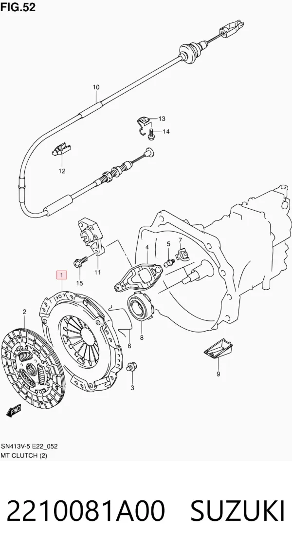 Docisk sprzęgła 2210081A00 Suzuki