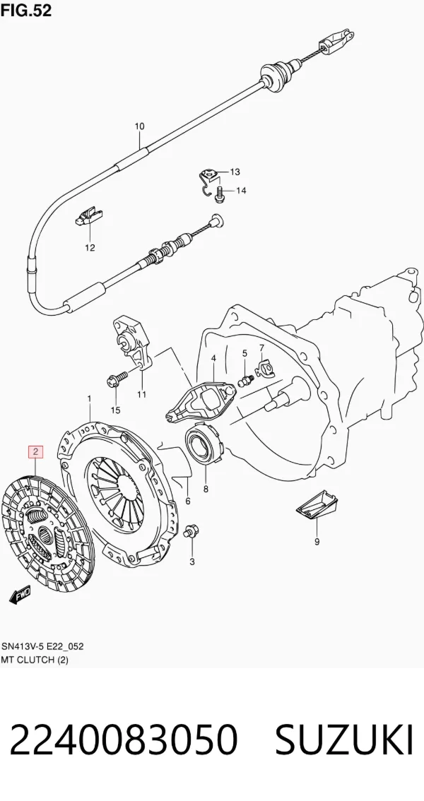 Tarcza sprzęgła 2240083050 Suzuki
