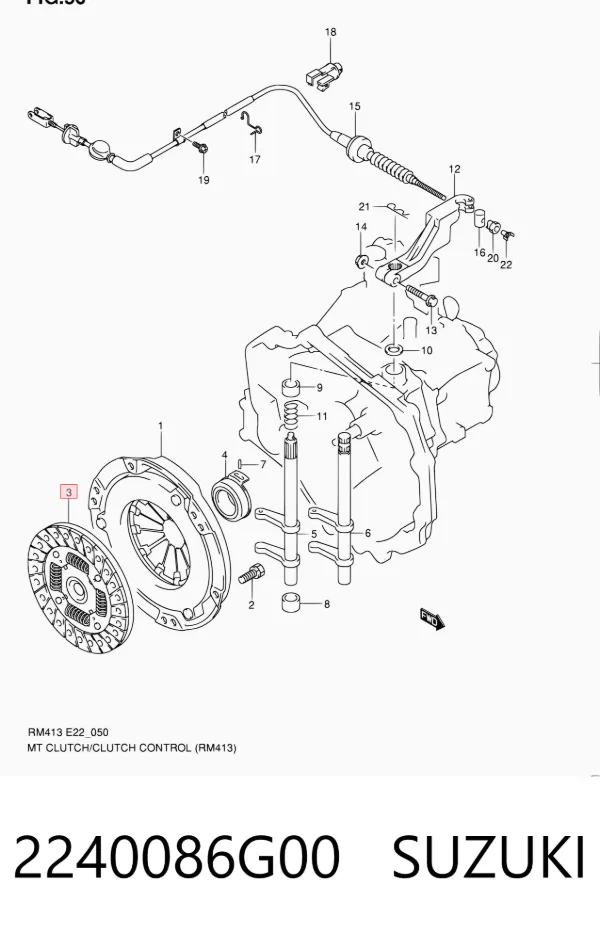 Tarcza sprzęgła 2240086G00 Suzuki