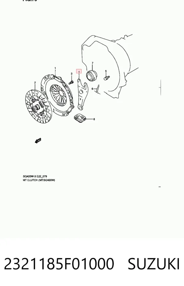 Widełki sprzęgła 2321185F01000 Suzuki
