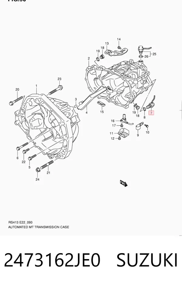 Czujnik włączania światła cofania 2473162JE0 Suzuki