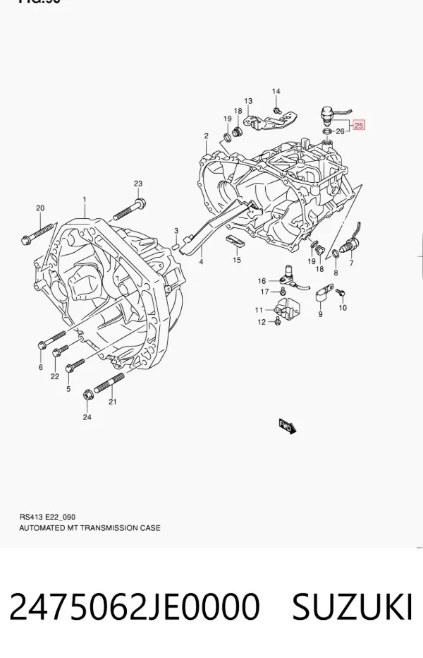 Czujnik włączania światła cofania 2475062JE0000 Suzuki