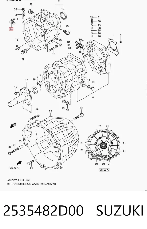 Czujnik włączania światła cofania 2535482D00 Suzuki
