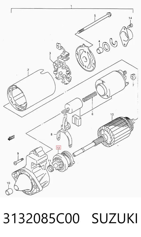 Bendiks rozrusznika 3132085C00 Suzuki