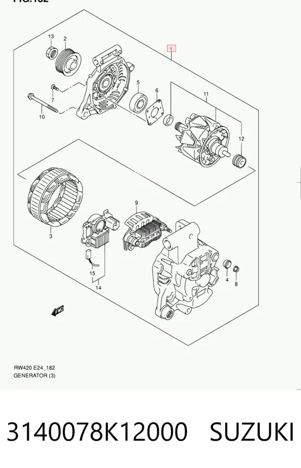 Alternator 3140078K12000 Suzuki