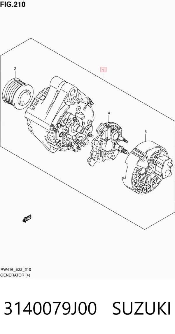 Alternator 3140079J00 Suzuki