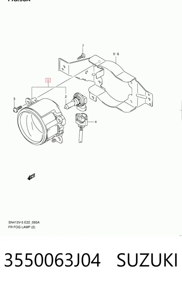 Lampa przeciwmgielna lewa/prawa 3550063J04 Suzuki