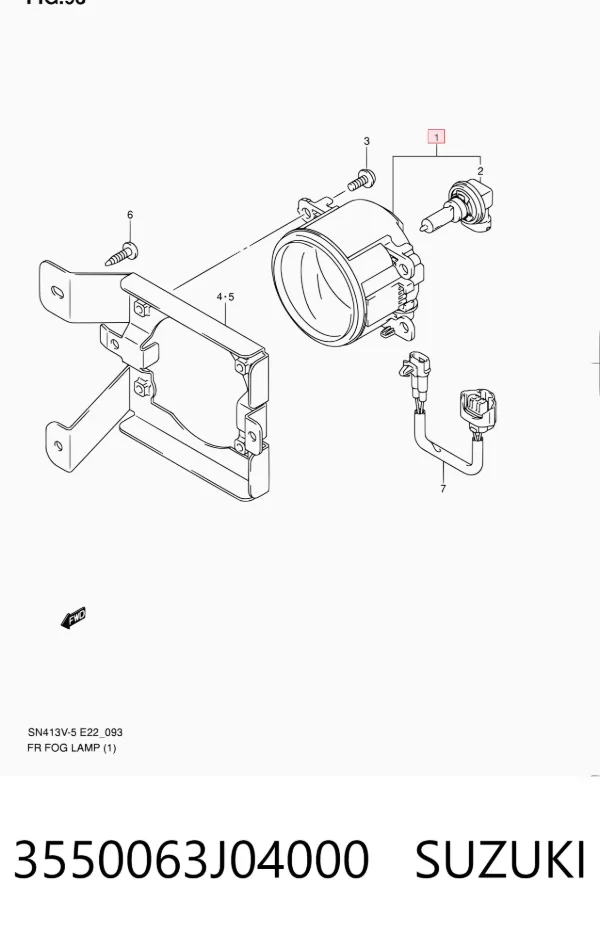 Lampa przeciwmgielna lewa/prawa 3550063J04000 Suzuki