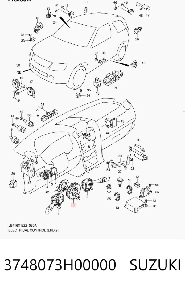 Pierścień kontaktowy AIRBAG, taśma kierownicy  Suzuki Grand Vitara JB