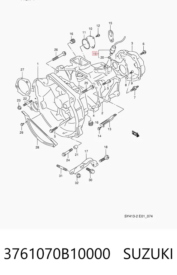 Czujnik włączania światła cofania 3761070B10000 Suzuki