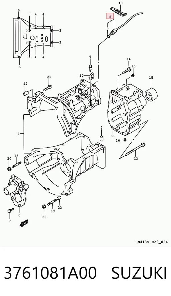 Czujnik włączania światła cofania 3761081A00 Suzuki