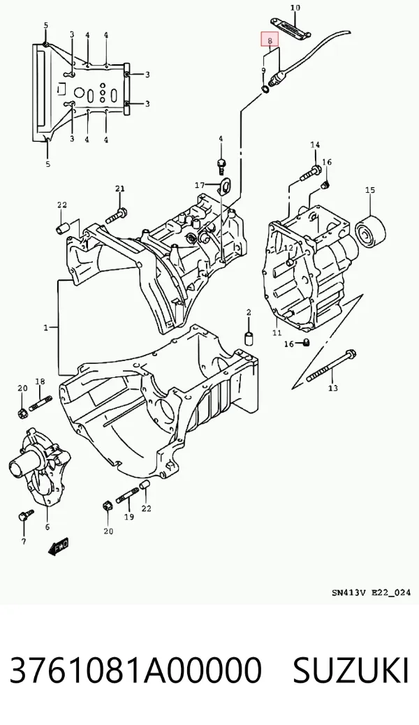 Czujnik włączania światła cofania 3761081A00000 Suzuki
