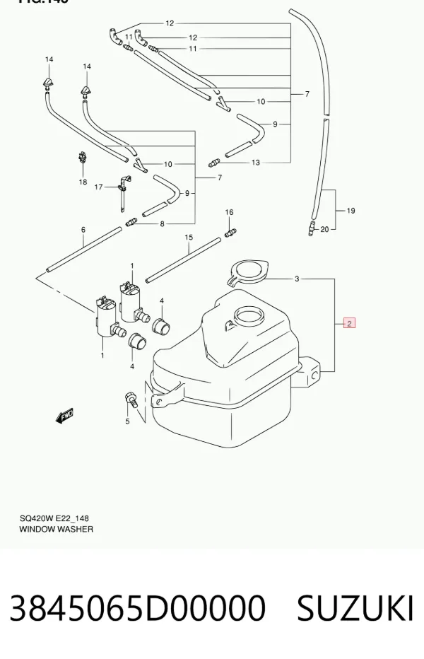Zbiorniczek spryskiwacza szyb Suzuki Grand Vitara FT, HT
