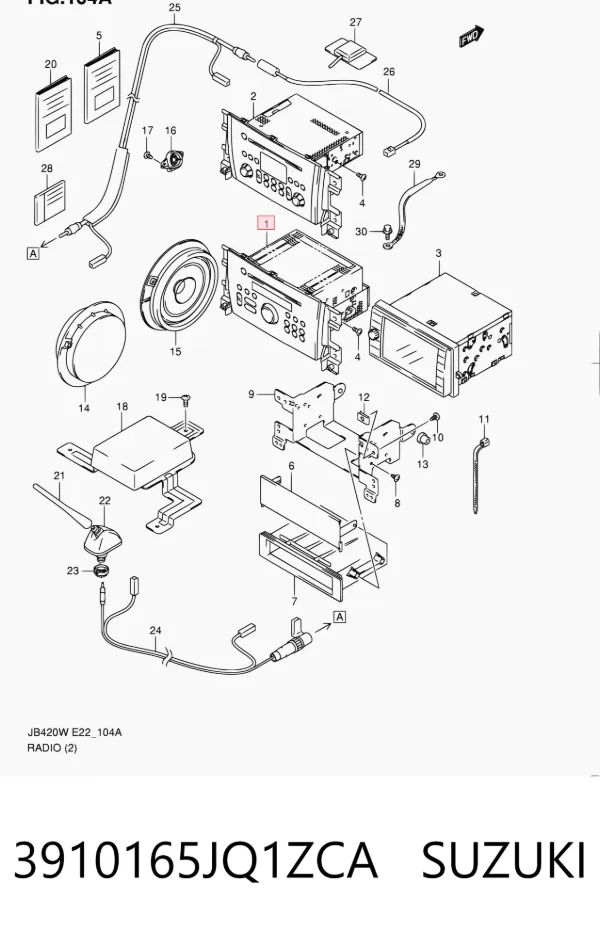 Radioodtwarzacz (radio AM/FM) Suzuki Grand Vitara JB