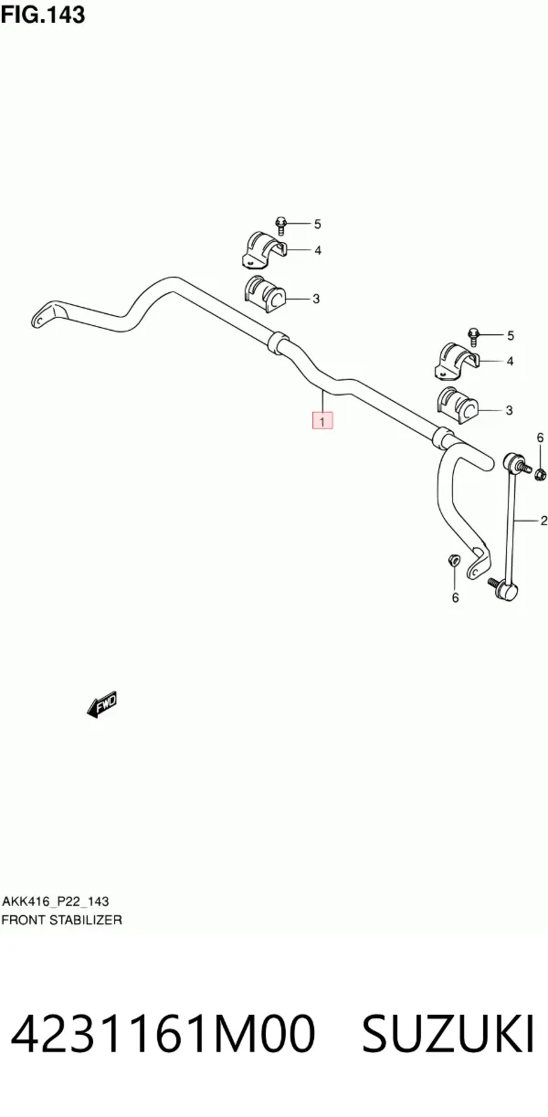 Stabilizator przedni Suzuki Vitara LY