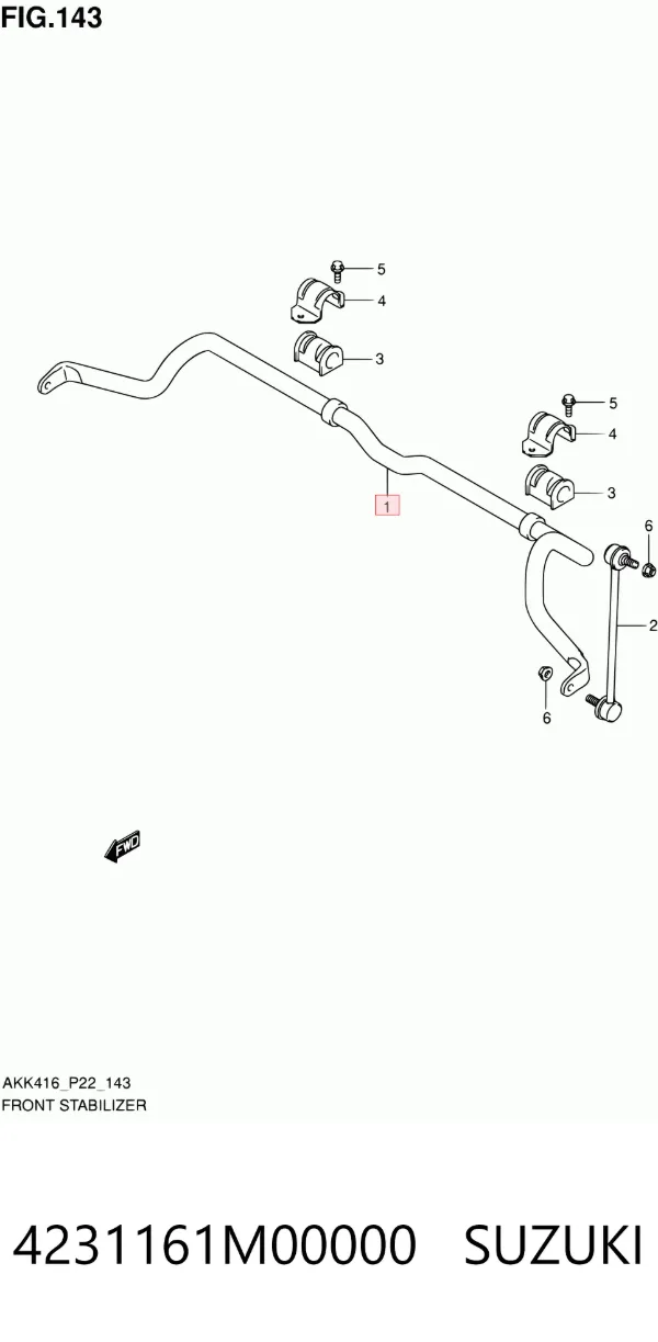 Stabilizator przedni Suzuki Vitara LY