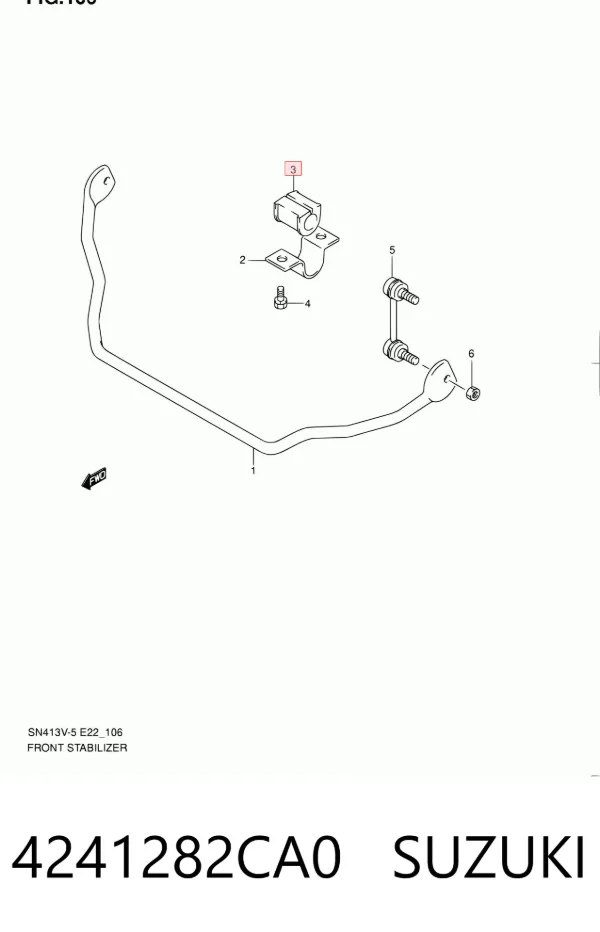 Tuleja stabilizatora przedniego 4241282CA0 Suzuki
