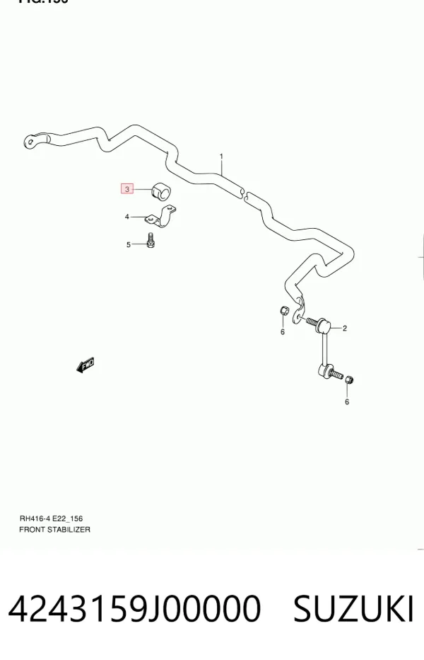 Tuleja stabilizatora przedniego 4243159J00000 Suzuki
