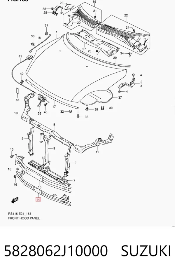 Wzmocnienie zderzaka przedniego Suzuki Swift III
