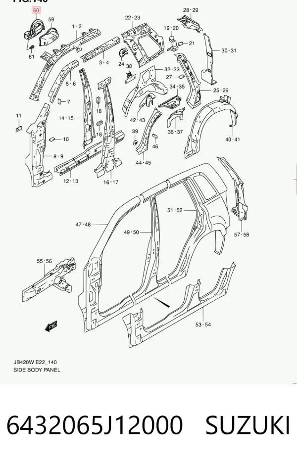 Klapka wlewu paliwa Suzuki Grand Vitara JB