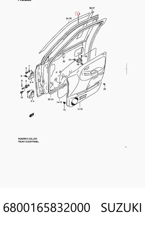Drzwi przednie prawe Suzuki Grand Vitara FT, HT