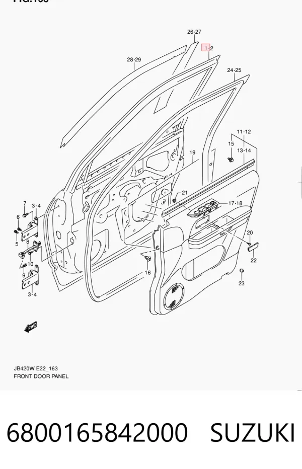 Drzwi przednie prawe Suzuki Grand Vitara JB