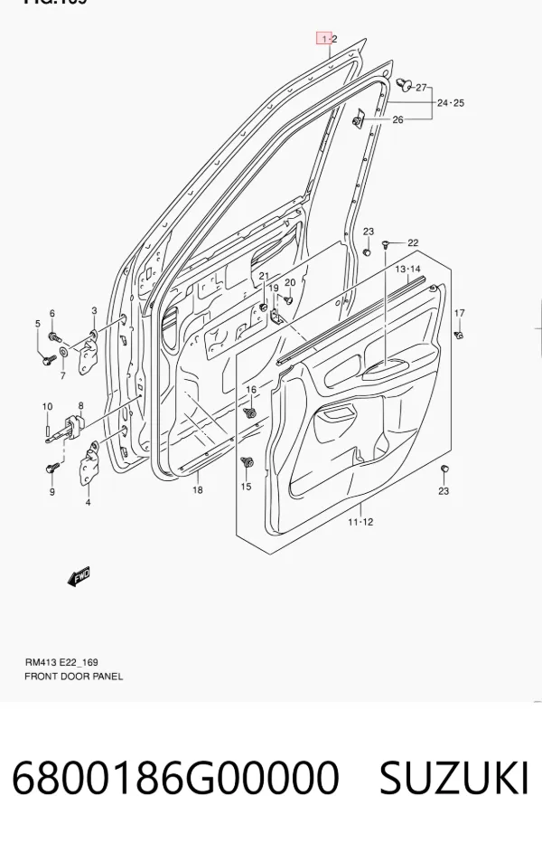 Drzwi przednie prawe Suzuki Ignis II