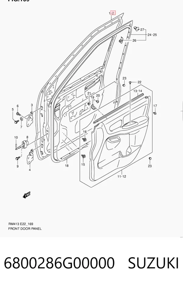 Drzwi przednie lewe Suzuki Ignis II