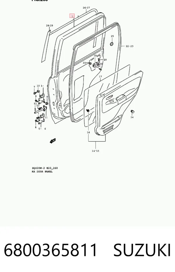Drzwi tylne prawe Suzuki Grand Vitara FT, HT