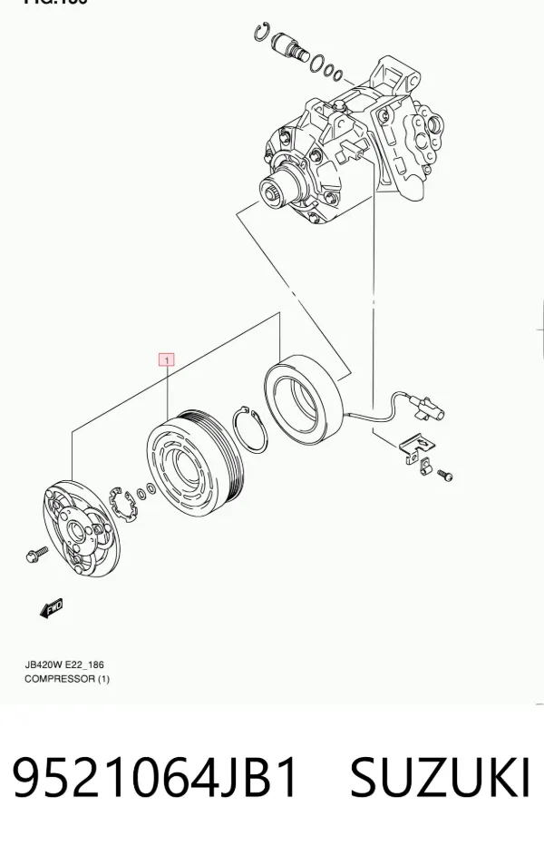 Sprzęgło sprężarki klimatyzacji 9521064JB1 Suzuki