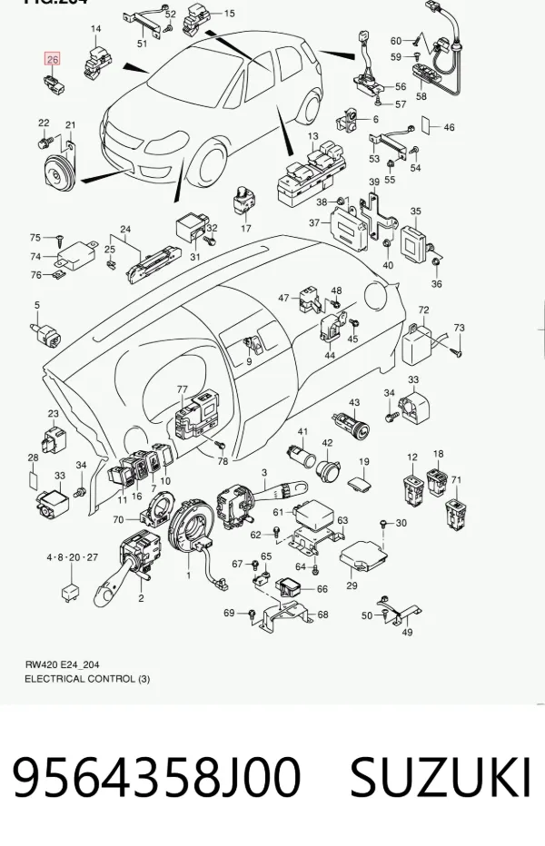 Czujnik temperatury zewnętrznej Suzuki SX4 GY