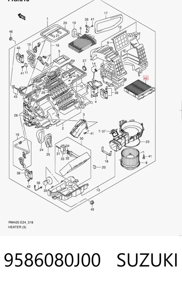 Filtr kabiny 9586080J00 Suzuki