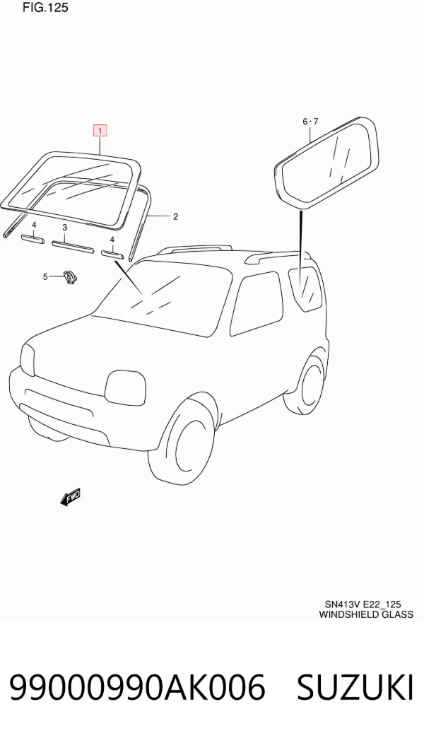 Szyba przednia 99000990AK006 Suzuki