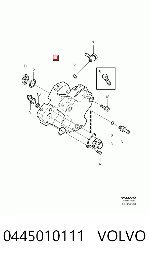 Pompa wtryskowa wysokiego ciśnienia 0445010111 Volvo