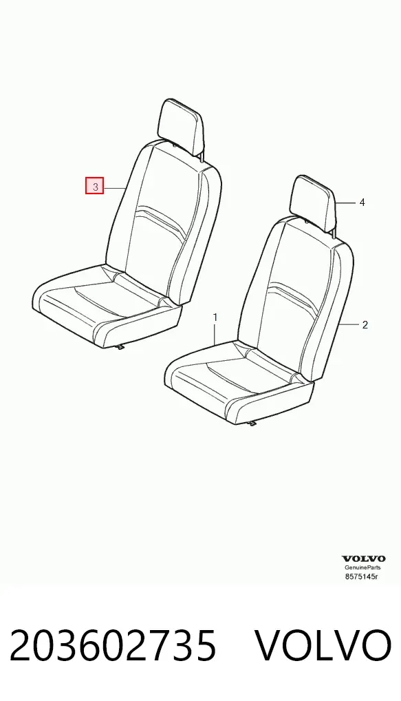 Lampa przeciwmgielna lewa 203602735 Volvo