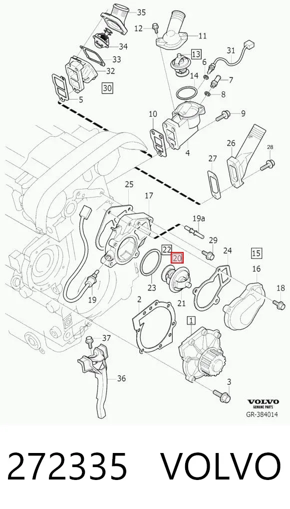 Termostat 272335 Volvo