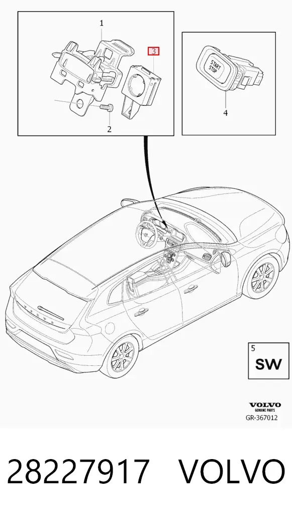 Sterownik immobilizera 28227917 Volvo