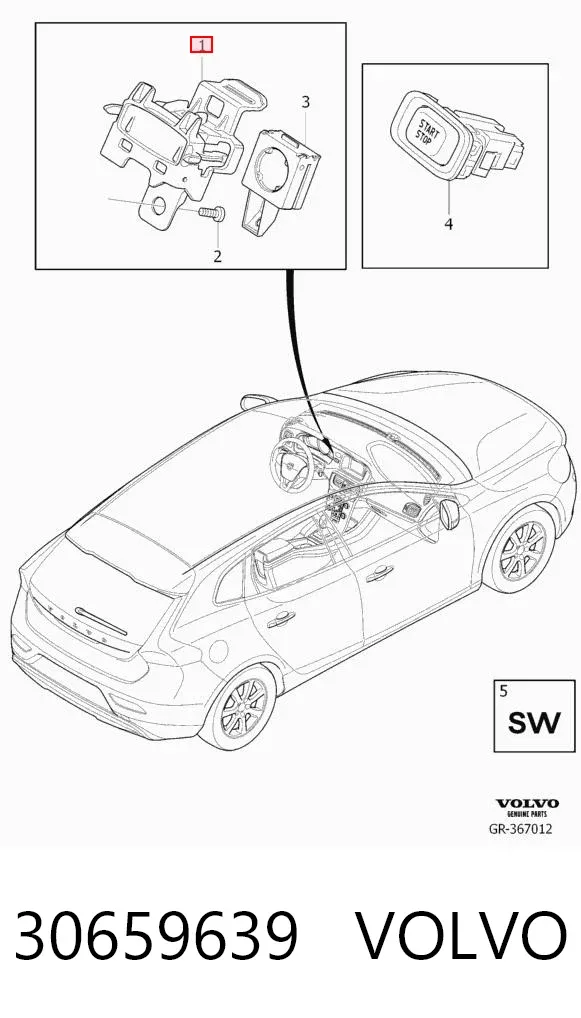 Stacyjka zapłonowa Volvo S80 II