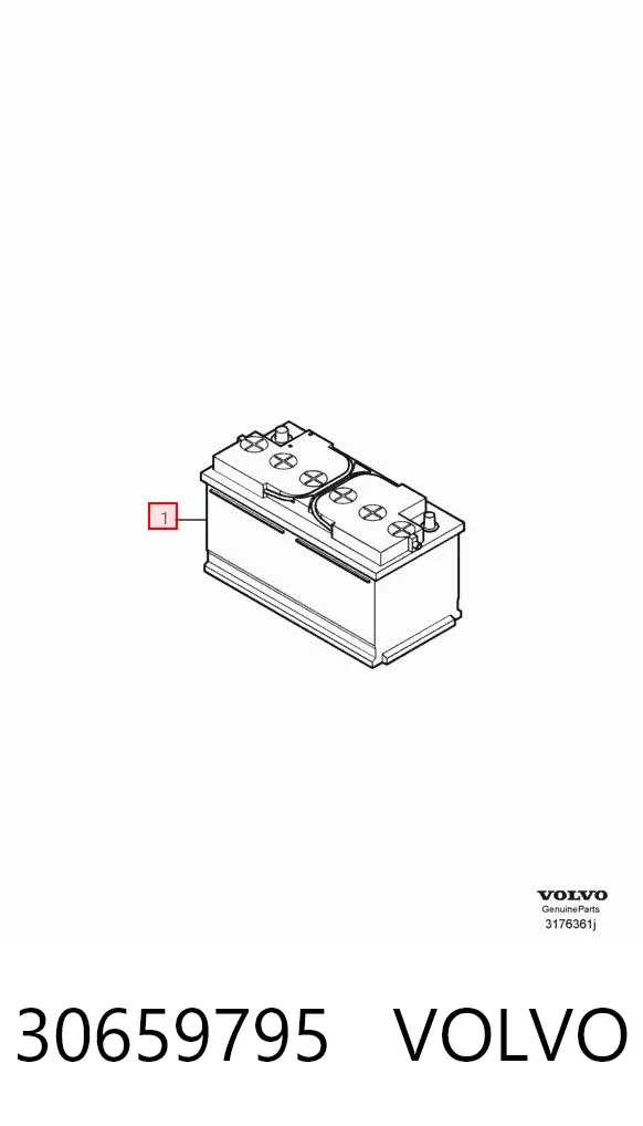 Bateria (akumulator) 30659795 Volvo