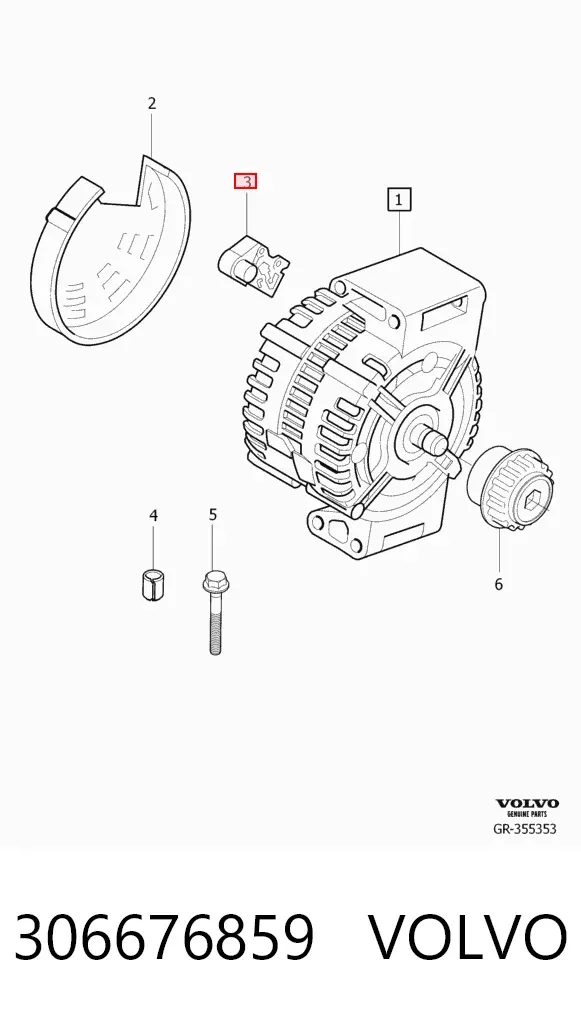 Regulator alternatora (przekaźnik ładowania) 306676859 Volvo