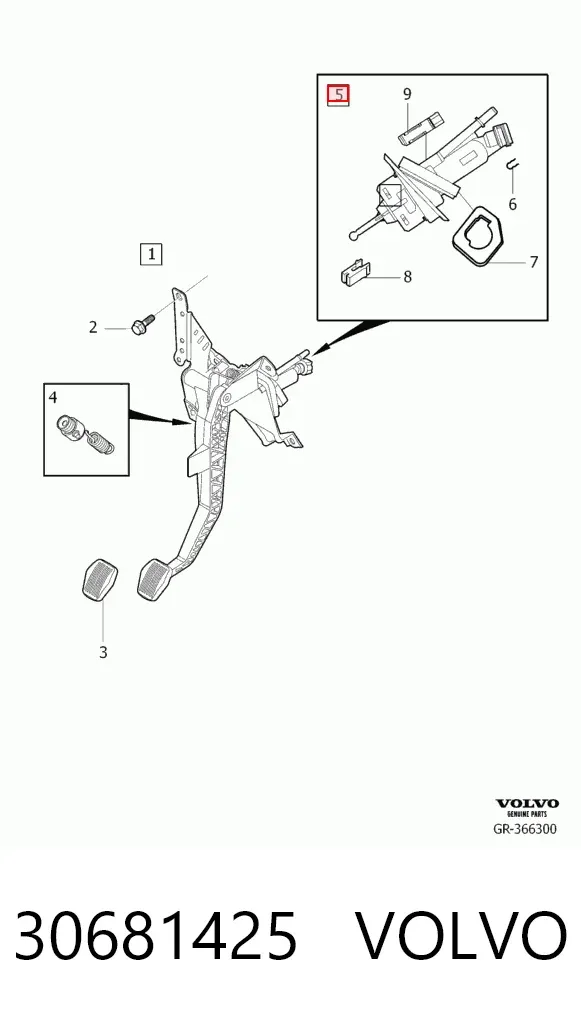 Cylinder sprzęgła główny 30681425 Volvo