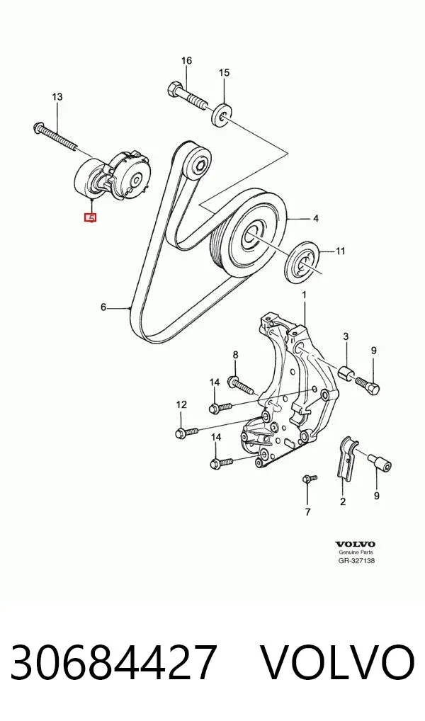 Napinacz paska napędowego 30684427 Volvo