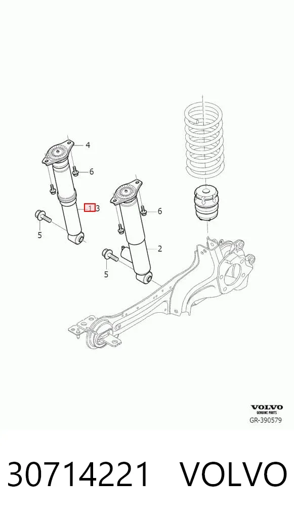 Amortyzator tylny 30714221 Volvo