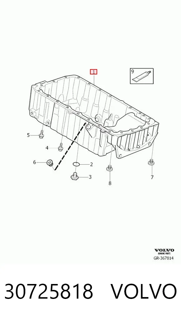Miska olejowa silnika 30725818 Volvo