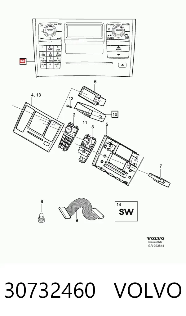 Radioodtwarzacz (radio AM/FM) Volvo XC90 