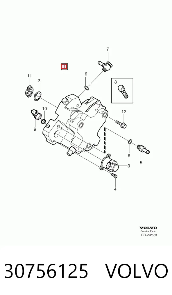 Pompa wtryskowa wysokiego ciśnienia 30756125 Volvo